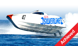 The silverline racing speed boat