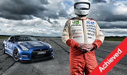 Mike newman following his land speed record attempt.